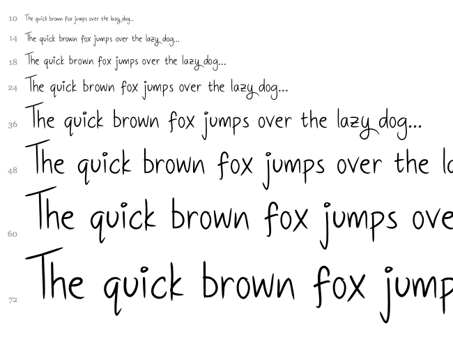 DHF Quinta's Diary font waterfall